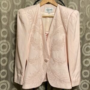 Nolan Miller Blush Pink Embroidered Women's Blazer